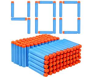 VCOSTORE Nerf Shots - 400 Pieces Nerf Bullets Arrows Dart Bullets Refill Foam Arrows for N-Strike Elite Blasters Series
