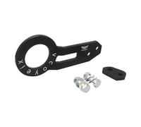 vcoyeix Rear Tow Towing Hook for Universal Car Auto Trailer Ring Aluminum Alloy, Improved Wiredrawing AnodizingAlloy Ring Rear Bumper Racing Trailer Hook Car Accessories for Most Vehicles (Black2)