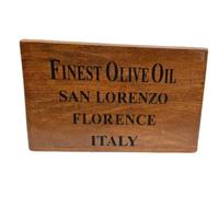 VCrafts Vintage Style Wooden Box Finest Olive Oil with Rope & lid