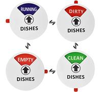 VCRANONR Dishwasher Magnet Clean Dirty Sign Double Sided Strong Kitchen Flip Indicator Universal Kitchen Dish Washer Reversible Indicator with Running Clean Dirty and Empty Options for All Dishwashers