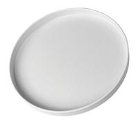 VCREATC Round White Serving Tray (11 Inch) - Sturdy White Plastic Bathroom & Kitchen Decor Tray - Farmhouse Decor, Vanity Tray, Coffee Table Tray, Countertop Organizer