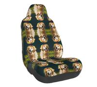 Vcroofdhxz Golden Retriever Dog Stretch Car Seat Covers - Universal Fit Elastic Auto Chair Covers With Full-Print Design, Easy Installation & Protection For Cars, Suvs, Trucks And More
