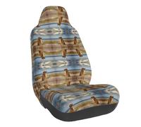 Vcroofdhxz Golden Retriever Stretch Car Seat Covers - Universal Fit Elastic Auto Chair Covers With Full-Print Design, Easy Installation & Protection For Cars, Suvs, Trucks And More