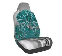 Vcroofdhxz Gray Teal Flower Butterfly Stretch Car Seat Covers - Universal Fit Elastic Auto Chair Covers With Full-Print Design, Easy Installation & Protection For Cars, Suvs, Trucks And More