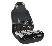 Vcroofdhxz Guitar Piano Pattern Stretch Car Seat Covers - Universal Fit Elastic Auto Chair Covers With Full-Print Design, Easy Installation & Protection For Cars, Suvs, Trucks And More