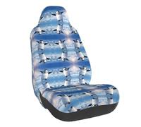 Vcroofdhxz Happy Penguin Stretch Car Seat Covers – Universal Fit Elastic Auto Chair Covers With Full-Print Design, Easy Installation & Protection For Cars, Suvs, Trucks And More