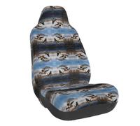 Vcroofdhxz Hunting Flying Wild Ducks Stretch Car Seat Covers - Universal Fit Elastic Auto Chair Covers With Full-Print Design, Easy Installation & Protection For Cars, Suvs, Trucks And More