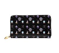 Vcroofdhxz Stylish Handheld Wallet with Full-Print Design â€“ Durable Faux Leather Zippered Wallet for Women with Multiple Card Slots, Cash Compartments & Coin Pocket