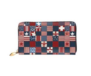 Vcroofdhxz Stylish Handheld Wallet with Full-Print Design â€“ Durable Faux Leather Zippered Wallet for Women with Multiple Card Slots, Cash Compartments & Coin Pocket