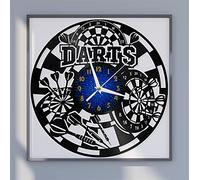 VCS Darts game theme Vinyl Record vintage Wall Clock for Kitchen(B)