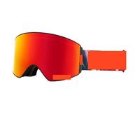 VCSZYAFX Magnetic Ski Goggles Quick-Change Anti-fog Snowboard Professional Double Layer Lens Eyewear For Men Women(Red)