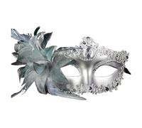 VCSZYAFX Masquerade Mask Masquerade Ball Mask Lace Hollow Half Face Elegant For Prom Mardi Gras for Couples Women and Men(E-silver)