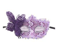 VCSZYAFX Masquerade Mask Side Butterfly Masquerade Mask Half Face Eye Party Makeup Ball Mardi Gras for Couples Women and Men(Purple)