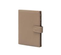 VCSZYAFX Ultra-Thin Leather Passport Wallet Unisex Multi-Function Full-Pee Air Ticket Clip Document Holder RFID for Tickets, Money, Cards(Khaki)