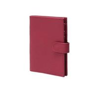 VCSZYAFX Ultra-Thin Leather Passport Wallet Unisex Multi-Function Full-Pee Air Ticket Clip Document Holder RFID for Tickets, Money, Cards(Wine Red)