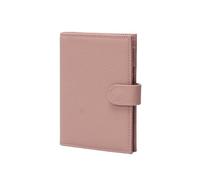 VCSZYAFX Ultra-Thin Leather Passport Wallet Unisex Multi-Function Full-Pee Air Ticket Clip Document Holder RFID for Tickets, Money, Cards(Pink)