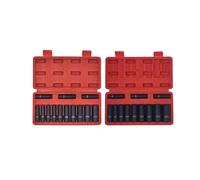 VCT 25Pc Master Set 3/8" Inch Drive Deep Impact Socket Set Standard SAE and Metric MM, 6-Point 5/16" - 1" & 7mm-19mm