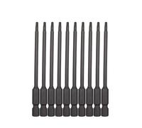 VCT S2 Steel 10pc 3-1/2" Long T10 Torx Power Bits Star Round Shaft with a 1/4" Hex Quick Change Shank