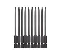 VCT S2 Steel 10pc 3-1/2" Long T15 Torx Power Bits Star Round Shaft with a 1/4" Hex Quick Change Shank