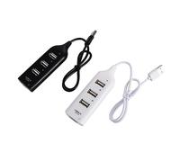 Vctitil 2pcs 4 Port USB 2.0 Hub Mini 4 Port Power Adapter USB Splitter Computer Accessories 4-Port Notebook Receiver Multiple Expander(Black&White)
