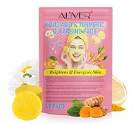 VCTSOF Turmeric Kojic Acid Cleansing Pads 40Pcs, Resurfacing Pads For Face & Body, Exfoliating Cleansing Pads,Balance Skin Oil And Water,Gentle & Non-Irritating