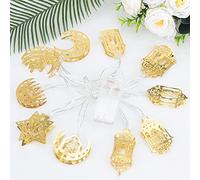 Vcumter Ramadan Decorations: 10 LED String Lights, Warm White, Indoor/Outdoor, Battery Powered, Ramadan String Lights