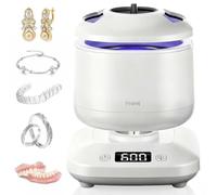 Vcyems Retainer Cleaner Machine, Ultrasonic Dental Cleaner Pod for Braces, Invisalign, Dentures, Mouth Guard and Jewellery, Removable Design with Digital Timer and 4 Cleaning Modes 2025