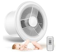 Vcyex Bathroom Fan with Remote Control Extractor Fan IPX2 Waterproof Grade Silent Extractor Fan Bathroom Suitable for Kitchen Bathroom Greenhouse Garage Window And Embedded Exhaust Fan,4in