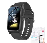 Vcyex Elderly Alarm, Fall Alarm for Elderly, GPS Tracker, SOS Button, Video Call, IP67 Waterproof, Black
