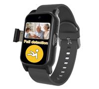 VCYEX Elderly Smart Watch with Fall Detection for Seniors Fall Alarm Watch For Elderly Watch for Alzheimer's SOS Call for Elderly EssentialsBlack,1.25 * 0.57 * 2.22inch