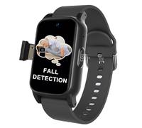 VCYEX Elderly Sos Fall Watch Fall Detection Watch Elderly Fall Alarm for Seniors Smart Watch with GPS 4G Hd Video Call Elderly Watch for Alzheimer'sBlack,1.25 * 0.57 * 2.22inch