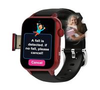 VCYEX Elderly Sos Fall Watch Personal Alarms for Elderly Real-time GPS SOS Alarm Video Call Smartwatch Personal Alarms for Elderly for Elderly EssentialsRed,1.96 * 1.57 * 0.47inch