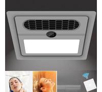 Vcyex extractor with remote control bathroom extractor fan blowing heating 2 gears, ventilation, temperature display, shower extractor fan with light suitable for bathroom toilet 13.8 * 13.8in
