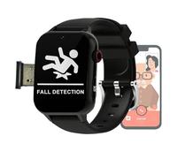 VCYEX Fall Detection Smart Watch, with Big Screen And SOS Alert, Smartwatch Bracelet for The Elderly, for Elderly/Seniors Watches for Mom/DadBlack,1.96 * 1.57 * 0.47inch