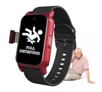 VCYEX Fall Detection Watch Elderly Fall Alarm for Seniors Smart Watch with GPS And SOS 4G Hd Video Call Elderly Watch for Alzheimer'sRed,1.25 * 0.57 * 2.22inch