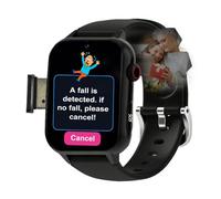 VCYEX Fall Detection Watch for Elderly GPS Video Call, for Seniors Dementia Alzheimer's Personal Alarms for Elderly Gifts for ParentsBlack,1.96 * 1.57 * 0.47inch
