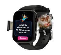 VCYEX Personal Alarm Watch for Elderly GPS SOS Alarm, Remote 24/7 Health Monitoring Watch, for Elderly And Dementia, Elderly Essentials Smart WatchBlack,1.96 * 1.57 * 0.47inch