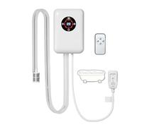 VCYEX Portable Bathtub Thermostatic Heater, Constant Temperature Bath Heater with Thermostat 30-43°C, With Remote Control, for Small Swimming Pool & Hot TubsWhite,8.6 * 5.8 * 2.9 inch