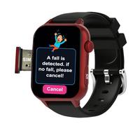 VCYEX Smart Watch with Fall Detection And Sos Alert, Wrist Watch for Elderly, HD Video Call, Bracelet for Elderly/Seniors WatchesRed,1.96 * 1.57 inch