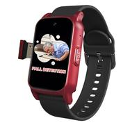 VCYEX Smart Watch With Fall Detection Personal Alarms for Elderly SOS Alert HD Video Call Fall Detection Watch for Alzheimer’s Elderly EssentialsRed,1.25 * 0.57 * 2.22inch
