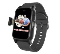 VCYEX Smart Watch With Fall Detection Personal Alarms for Elderly SOS Alert HD Video Call Fall Detection Watch for Alzheimer’s Elderly EssentialsBlack,1.25 * 0.57 * 2.22inch