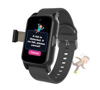 VCYEX Watch for The Elderly with Fall Detection, Real-time GPS SOS Alarm, Video Call, for Dementia/Alzheimer’sBlack,1.25 * 0.57 * 2.22inch