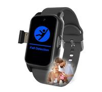 VCYEX Wrist Watch for Elderly, Fall Detection Watch for Elderly, with Alarm Call Button, SOS Bracelet GPS Tracker Waterproof, for Dementia AlzheimerBlack,1.25 * 0.57 * 2.22inch