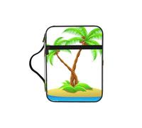 VCzsdff 3D Palm Tree Printed Scripture Storage Bag, Water Resistant Stationery Holder, Church Worship Study Case