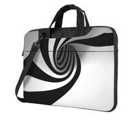 VCzsdff Abstract Circle Swirl Print Shockproof Laptop Bag Heavy Duty Oxford Cloth Shoulder Case Padded Computer Briefcase For Travel
