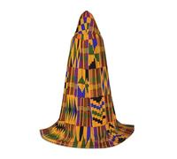 VCzsdff African Ethnic Pattern Gothic Medieval Hooded Cape For Teenagers Cosplay Costume Renaissance Fair Stage Theater Robe