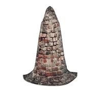 VCzsdff Ancient Worn Brick Wall Gothic Medieval Hooded Cape For Teenagers Cosplay Costume Renaissance Fair Stage Theater Robe