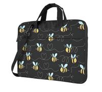 VCzsdff Bee Flying Print Shockproof Laptop Bag Heavy Duty Oxford Cloth Shoulder Case Padded Computer Briefcase For Travel