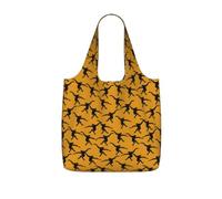 VCzsdff Black Gibbon Monkey Print Foldable Grocery Tote Reusable Market Bag 25l Lightweight Polyester Shoulder Carryall