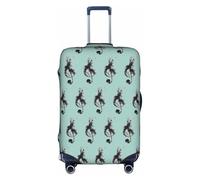 VCzsdff Black Smoke Music Printing Luggage Cover Washable Suitcase Protector Anti Scratch Suitcase Cover Fits 18 to 32 Inch Luggage
